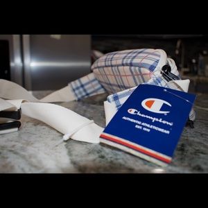 champion tartan sling bag